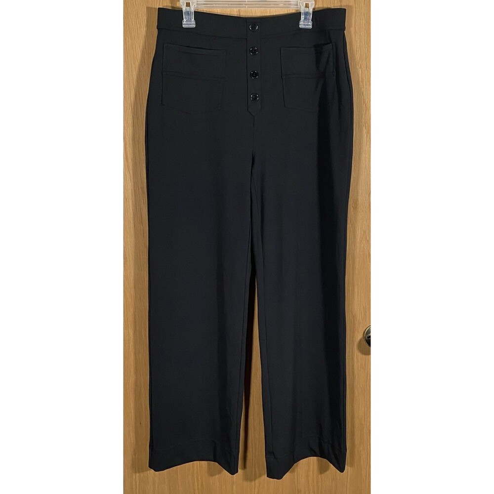 Halara Wide Leg Pants Women's XL Black Stretch Athleisure Office Siren Pull On